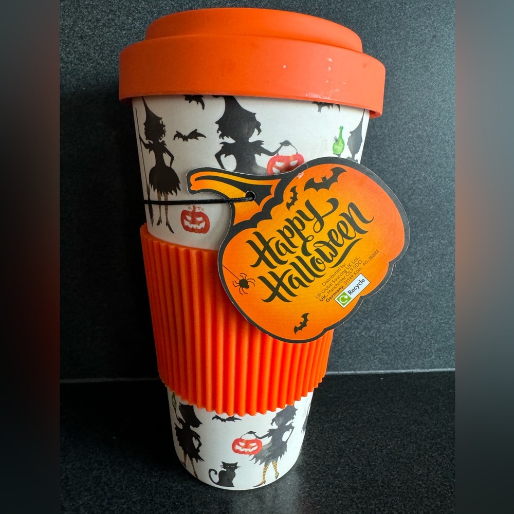 NWT Cambridge Reusable Eco Witch Coffee Travel Mug with Sleeve 🎃🧹